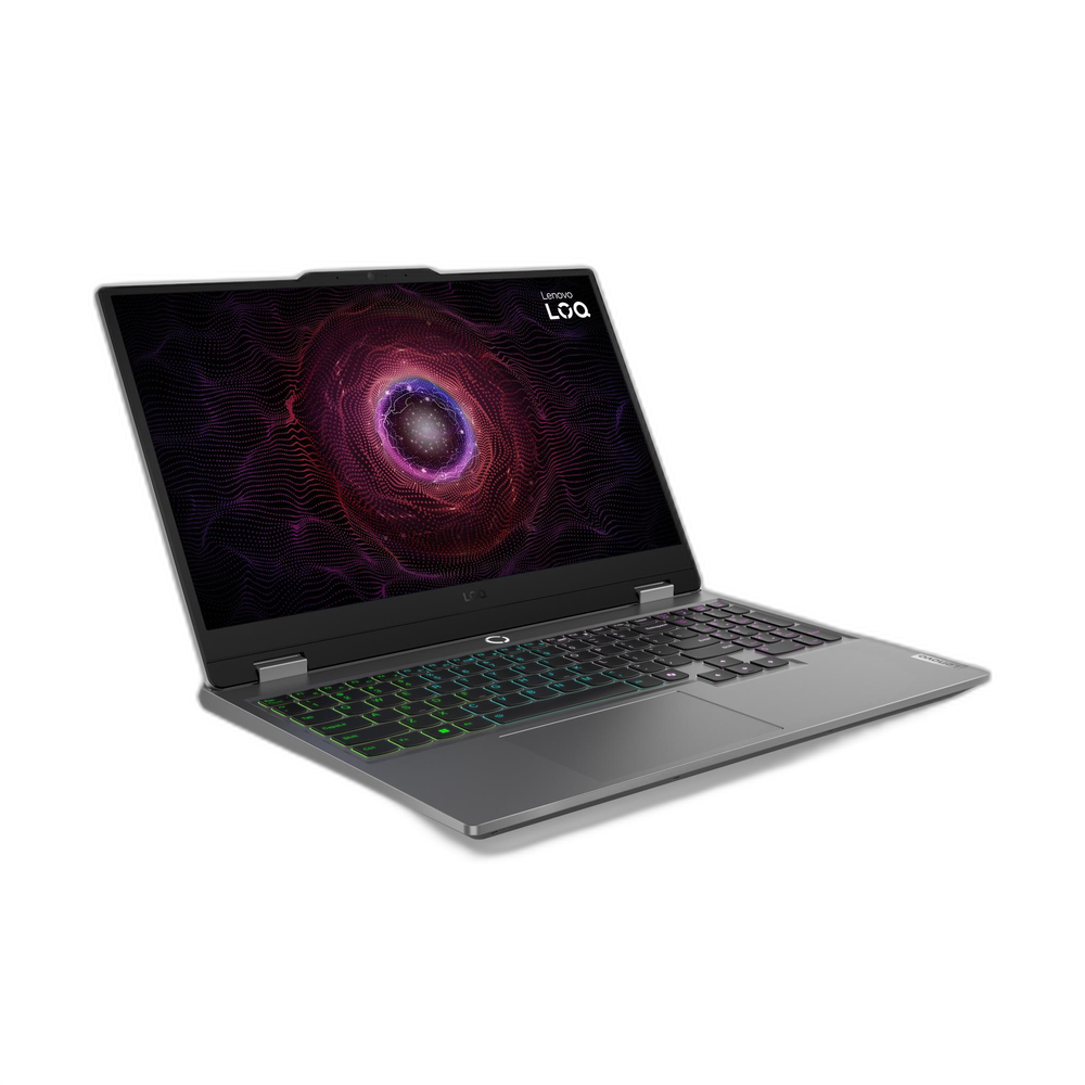 Lenovo LOQ 15ARP9 - Notebook - 15.6" - 1920 x 1080 - AMD Ryzen 5 7235HS / 4.2 GHz - DDR5 SDRAM - 16 GB - 512 GB SSD - NVIDIA GeForce RTX 3050 - Microsoft Windows 11 Home - Luna Grey - 1-year warranty + Mouse