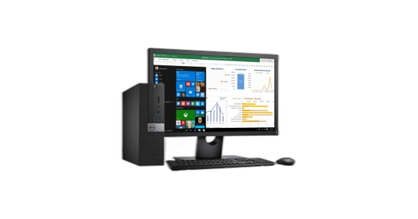 Computadora Dell Optiplex 5080 CI5 8VA. 8GB 240GB SSD  Monitor 22" Wide teclado, mouse y cables